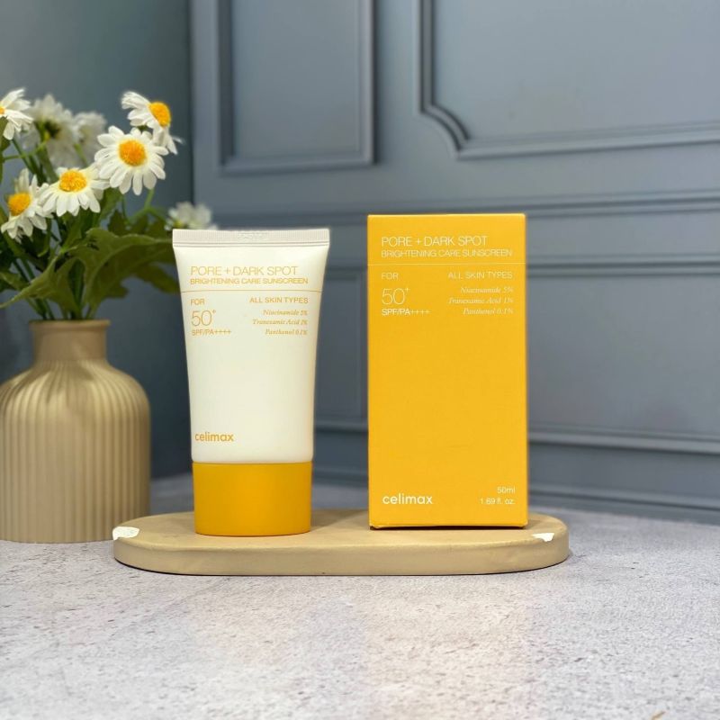 Celimax Pore + Dark Spot Brightening Care Sunscreen ضدآفتاب ضد لک و منافذ سلماکس سلیمکس