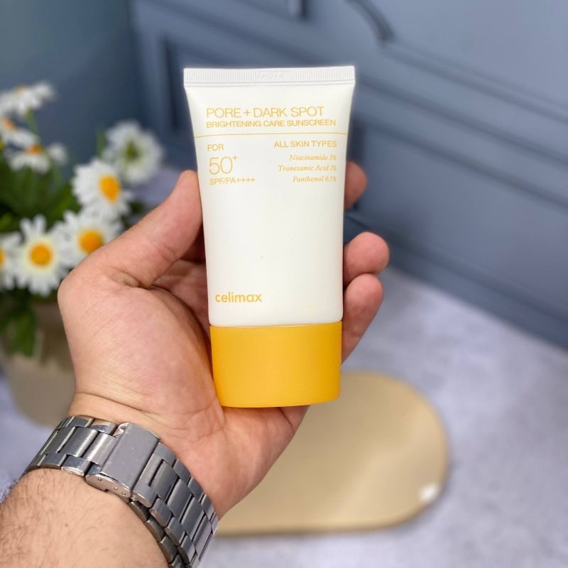 Celimax Pore + Dark Spot Brightening Care Sunscreen2 ضدآفتاب ضد لک و منافذ سلماکس