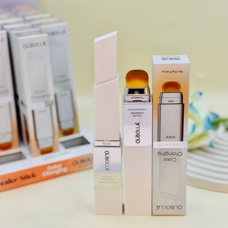 OLIBOLLA Stick Foundation کرم پودر استیکی اولیبولا OLIBOLLA دوکاره، براشدار و ضد آب
