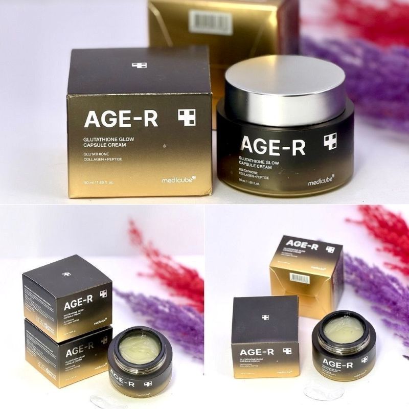 AGE-R Glutathione Glow Capsule Cream کرم ایچ آر مدی کیوب
